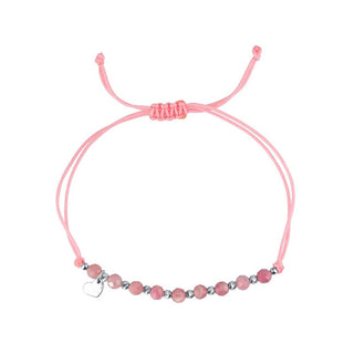 Evolution Group Bracciale In Tessuto Rosa Con Tormalina 13059.3