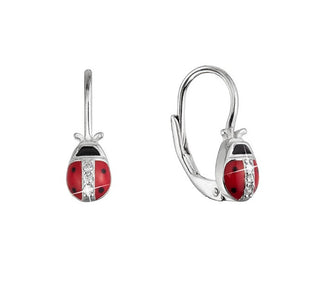 Evolution group Beautiful silver Orecchini Ladybugs con zirconi 11534.1