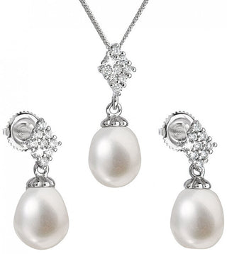 Evolution Group Parure Di Lusso In Argento Con Perle Autentiche Pavon 29018.1