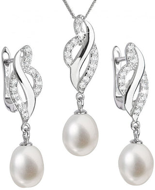 Evolution Group Parure Di Lusso In Argento Con Perle Autentiche Pavon 29021.1