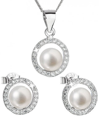 Evolution Group Parure Di Lusso In Argento Con Perle Autentiche Pavon 29023.1