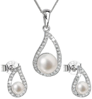 Evolution Group Parure Di Lusso In Argento Con Perle Autentiche Pavon 29027.1