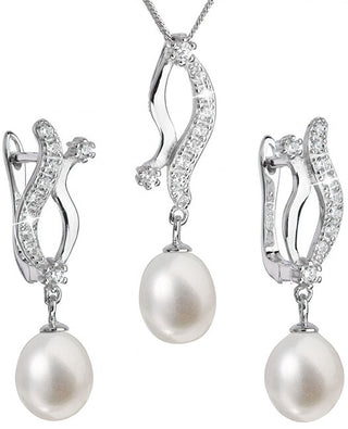 Evolution Group Parure Di Lusso In Argento Con Perle Autentiche Pavon 29028.1