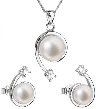 Evolution Group Parure de lujo en plata con perlas auténticas Pavon 29031.1 