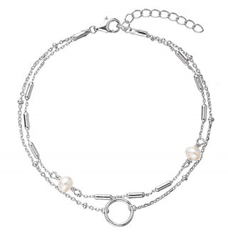 Evolution Group Bracciale Doppio Senza Tempo Con Perle Vere 23015.1