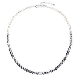 Evolution Group Elegante Collana Di Perle Con Cristalli Preciosa 32065.3