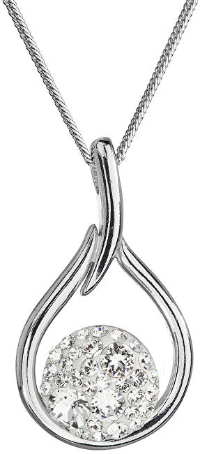 Evolution Group Collana In Argento Senza Tempo Con Swarovski 32075.1 (Catena, Pendente)