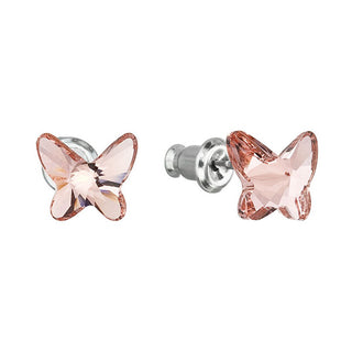 Evolution Group Orecchini Con Cristalli Swarovski Rosa-Arancio Butterfly 51048.3 Rosa Pesca