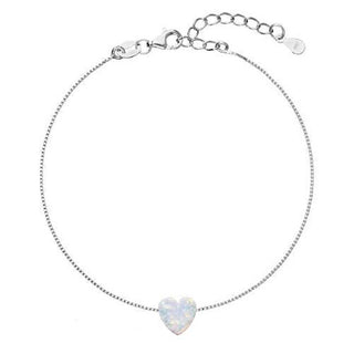 Evolution Group Zartes Armband mit synthetischem Opal 13018.1 