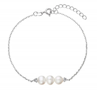 Evolution Group Delicato Bracciale In Argento Con Perle Di Fiume E Zirconi 23018.1