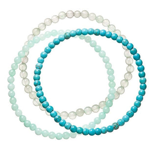 Evolution Group Affascinante Set Di Bracciali In Pietra Minerale 43043.3 Turchese
