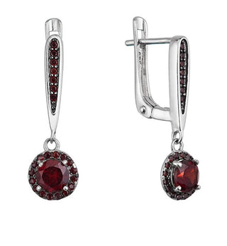Evolution group Charming dangle Orecchini with genuine garnets 11494.3