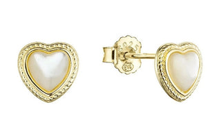 Evolution Group Orecchini A Cuore Placcati Oro Con Madreperla 11433.1