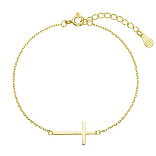 Evolution Group Bracciale Placcato Oro Con Croce 63008
