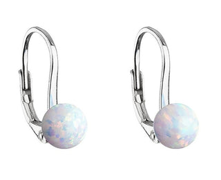 Evolution group Charming silver Orecchini con white synthetic opal 11242.1