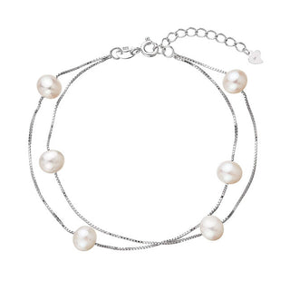 Evolution Group Affascinante Bracciale Doppio Con Perle Di Fiume 23022.1