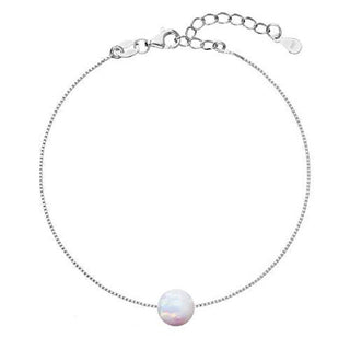 Evolution Group Bracciale Affascinante Con Opale Sintetico Bianco 13019.1