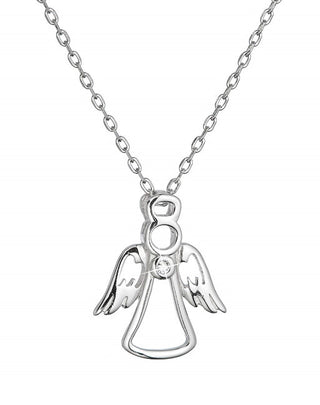 Evolution Group Affascinante Collana In Argento Angelo Con Zircone 12104.1