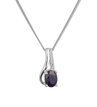 Evolution group Charming silver Collana con genuine sapphire and zirconi 12083.3