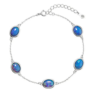 Evolution Group Affascinante Bracciale In Argento Con Opali Sintetici 13030.3 Blu