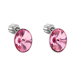 Evolution Group Orecchini A Bottone Rosa Con Cristalli Swarovski 31274.3 Rosa