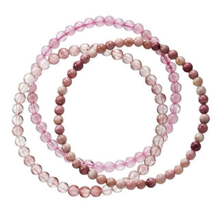 Evolution Group Elegante Set Di Bracciali In Pietre Minerali 43043.3 Rosa