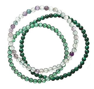 Evolution Group Set Di Braccialetti Con Perline Minerali 43043.3 Verde