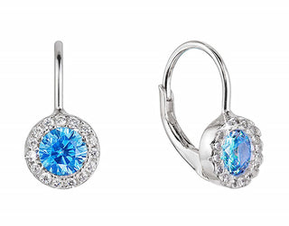 Evolution group Decent girl´s Orecchini with zircons 11475.3 aqua