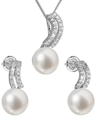 Evolution Group Parure Di Gioielli In Argento Con Perle Autentiche Pavon 29037.1