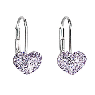 Evolution Group Orecchini A Cuore Con Cristalli 31125.3 Viola