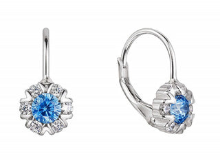 Evolution group Silver girl´s Orecchini con zirconi 11474.3 aqua