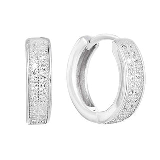 Evolution Group Orecchini Rotondi In Argento Con Zirconi Trasparenti 11317.1