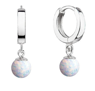 Evolution Group Anelli In Argento Con Opale Sintetico Pendente 11404.1 Bianco