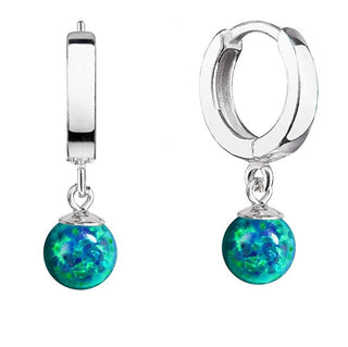 Evolution Group Anelli In Argento Con Opale Sintetico Pendente 11404.3 Verde