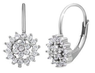 Evolution group Silver Orecchini white flower 11217.1