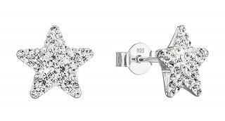 Evolution Group Orecchini In Argento Stelle Con Cristalli Preciosa 31312.1