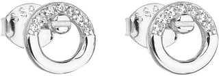 Evolution Group Orecchini A Bottone In Argento Con Zircone Bianco Rotondo 11016.1