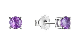 Evolution Group Orecchini In Argento Con Ametista Autentica 11483.3