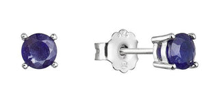 Evolution group Silver Orecchini con real sapphire 11483.3
