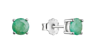Evolution group Silver Orecchini con real emerald 11485.3