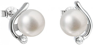 Evolution Group Orecchini A Bottone In Argento Con Vere Perle Pavona 21038.1M