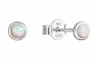 Evolution Group Orecchini In Argento Con Opali Sintetici Bianchi 11338.1