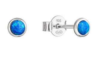 Evolution Group Orecchini In Argento Con Opali Sintetici Blu 11338.3
