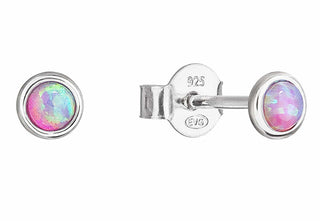 Evolution Group Orecchini In Argento Con Opali Sintetici Rosa 11338.3