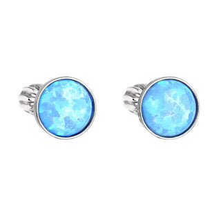 Evolution Group Orecchini In Argento Con Opale Sintetico Azzurro Chiaro 11001.3 Lt.Blue