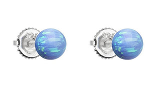 Evolution Group Orecchini In Argento Con Opali Sintetici Azzurri 11246.3 Lt. Blue