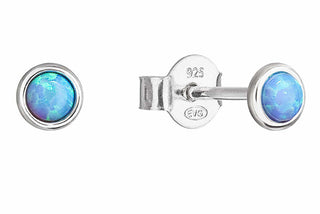 Evolution Group Orecchini In Argento Con Opali Sintetici Azzurri 11338.3