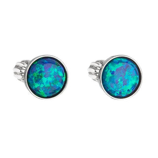 Evolution Group Orecchini In Argento Con Opale Sintetico Verde 11001.3 Verde