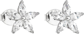 Evolution group Silver Orecchini con zircon white flower 11069.1
