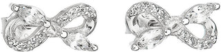 Evolution Group Orecchini In Argento Con Fiocco Bianco In Zircone 11064.1